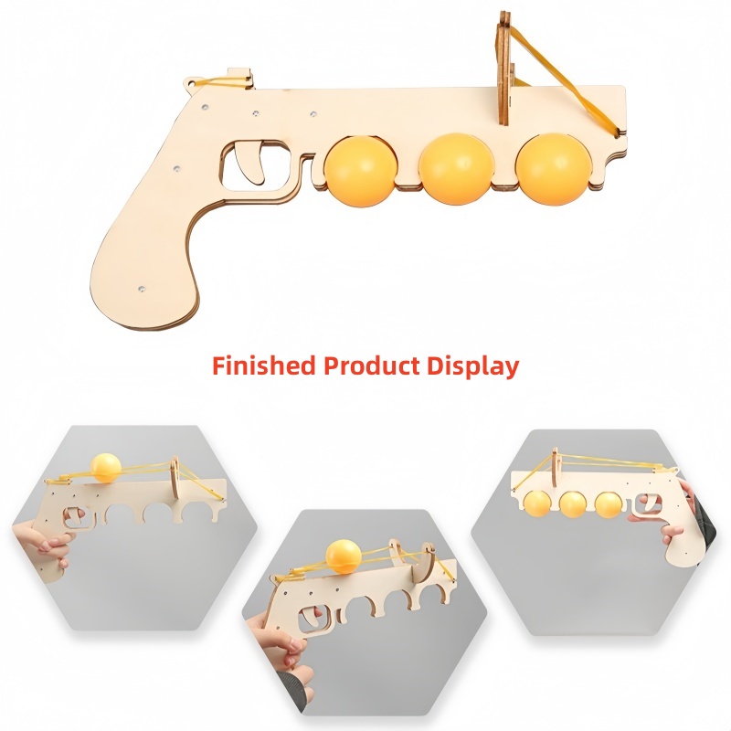 Table Tennis Gun - DIY Ahşap 3D Bulmaca Masa Tenisi